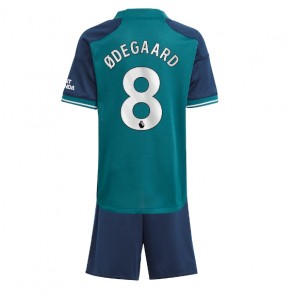 Lacne Dětský Futbalové dres Arsenal Martin Odegaard #8 2023-24 Krátky Rukáv - Tretina (+ trenírky)